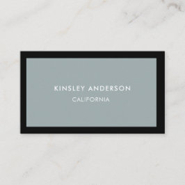 Minimalistische luxe boetiek Dusty Blauw & Zwart Visitekaartje