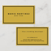 Minimalistische luxe boetiek goud/zwart visitekaartje (Voorkant / Achterkant)