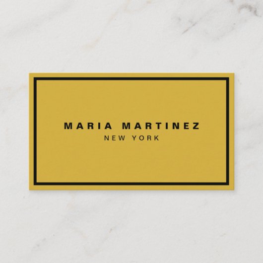 Minimalistische luxe boetiek goud/zwart visitekaartje (Voorkant)