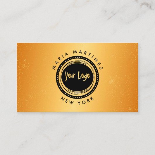 Minimalistische luxe boetiek met Logo Gold Visitekaartje (Voorkant)