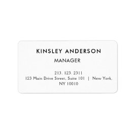 Minimalistische luxe boetiek wit en zwart etiket