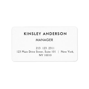 Minimalistische luxe boetiek wit en zwart etiket