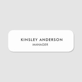 Minimalistische luxe boetiek wit en zwart naamplaatje