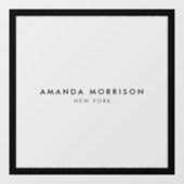 Minimalistische luxe boetiek zwart/doorzichtig raamsticker (Vel)