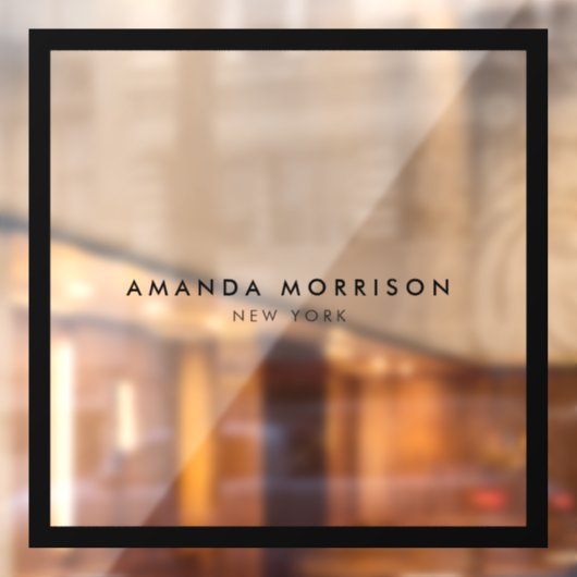 Minimalistische luxe boetiek zwart/doorzichtig raamsticker (Vel 2)