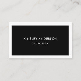 Minimalistische luxe boetiek zwart & wit visitekaartje