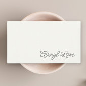 Minimalistische luxe boetiekivoor elegant script visitekaartje