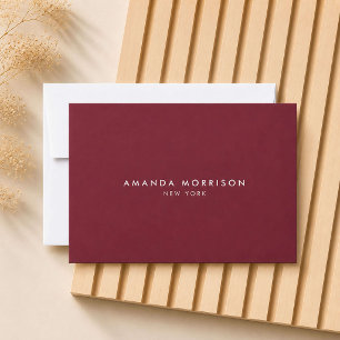 Minimalistische luxe bordeauxrode cadeaubon