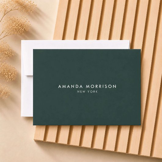 Minimalistische luxe bosgroene cadeaubon