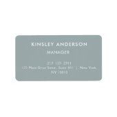 Minimalistische luxe boutique Dusty Blue Etiket (Voorkant)