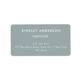 Minimalistische luxe boutique Dusty Blue Etiket