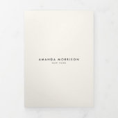 Minimalistische luxe boutique ivoor brochure drieluik kaart (Cover)