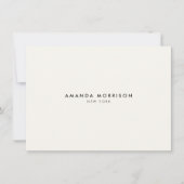 Minimalistische luxe boutique ivoor cadeaubon (Voorkant)