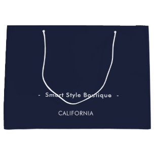 Minimalistische luxe boutique marine blauw groot cadeauzakje