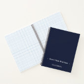 Minimalistische luxe boutique marine blauw notitieboek (Binnen)