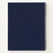 Minimalistische luxe boutique marine blauw notitieboek (Achterkant)