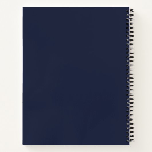Minimalistische luxe boutique marine blauw notitieboek (Achterkant)