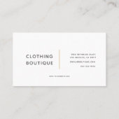 Minimalistische Luxe Boutique Mode Gold Logo Visitekaartje (Achterkant)