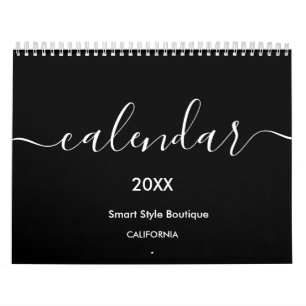 Minimalistische Luxe Boutique Zwart en Wit Kalender