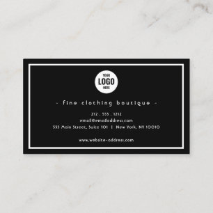 Minimalistische luxe boutique zwart/ivoor business visitekaartje