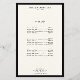 Minimalistische Luxe Boutique Zwart/Ivoor Flyer