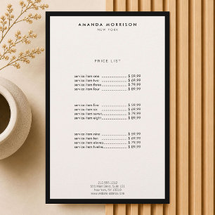 Minimalistische Luxe Boutique Zwart/Ivoor Flyer