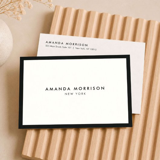 Minimalistische luxe boutique zwart/wit briefkaart