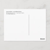 Minimalistische luxe boutique zwart/wit briefkaart (Achterkant)