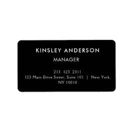 Minimalistische Luxe Boutique Zwart-wit Etiket