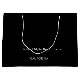 Minimalistische Luxe Boutique Zwart-wit Groot Cadeauzakje