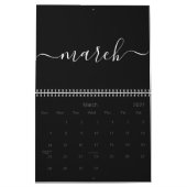 Minimalistische Luxe Boutique Zwart-wit Kalender (Mar 2027)