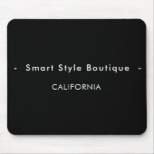 Minimalistische Luxe Boutique Zwart-wit Muismat (Voorkant)