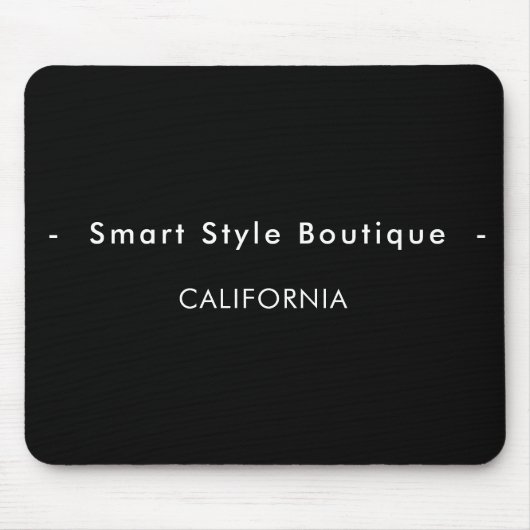 Minimalistische Luxe Boutique Zwart-wit Muismat (Voorkant)