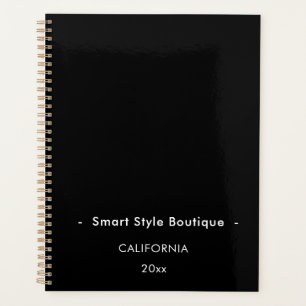Minimalistische Luxe Boutique Zwart-wit Planner