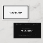 Minimalistische Luxe Boutique Zwart Wit Visitekaartje (Voorkant / Achterkant)