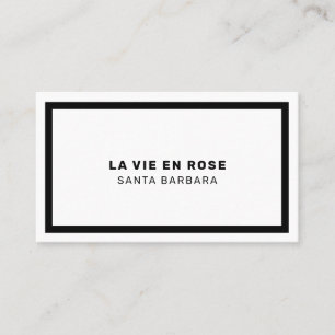 Minimalistische Luxe Boutique Zwart Wit Visitekaartje