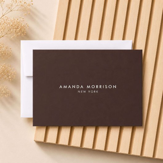 Minimalistische luxe diep bruine cadeaubon