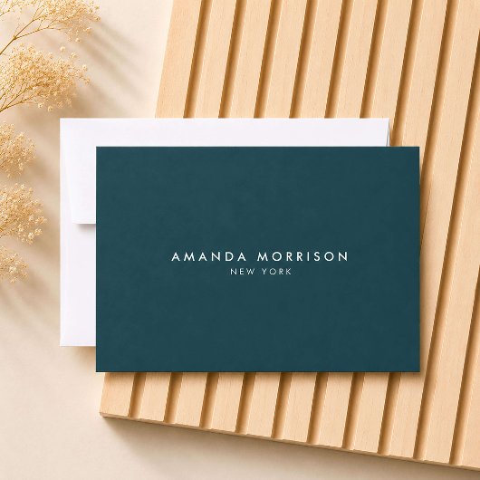 Minimalistische luxe diepe teal cadeaubon
