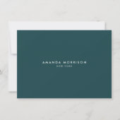 Minimalistische luxe diepe teal cadeaubon (Voorkant)
