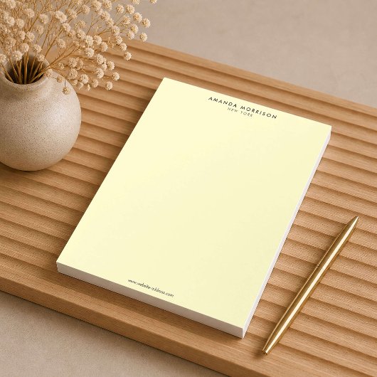 Minimalistische luxe geel notitieblok
