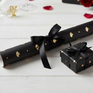 Minimalistische luxe in elkaar grijpende gouden ha cadeaupapier