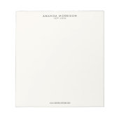 Minimalistische luxe ivoor notitieblok (Voorkant)