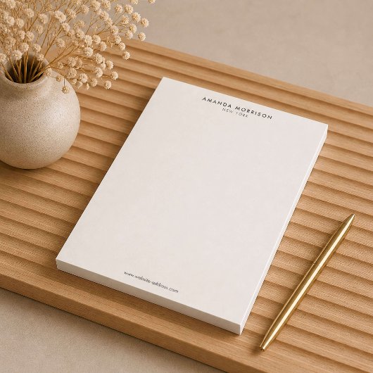 Minimalistische luxe ivoor notitieblok
