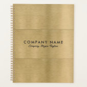 Minimalistische luxe metalen gouden textuur planner (Voorkant)