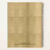 Minimalistische luxe Metallic Gold & Black textuur Planner (Achterkant)