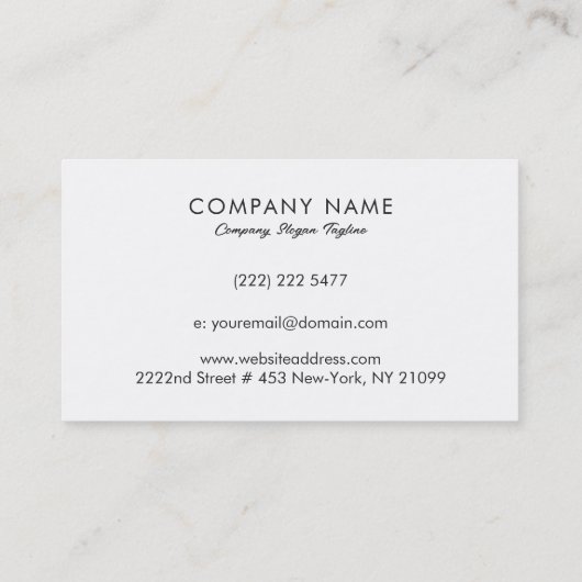 Minimalistische luxe metallic zilveren textuur visitekaartje (Achterkant)