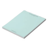 Minimalistische luxe mint notitieblok (Linkerzijde)