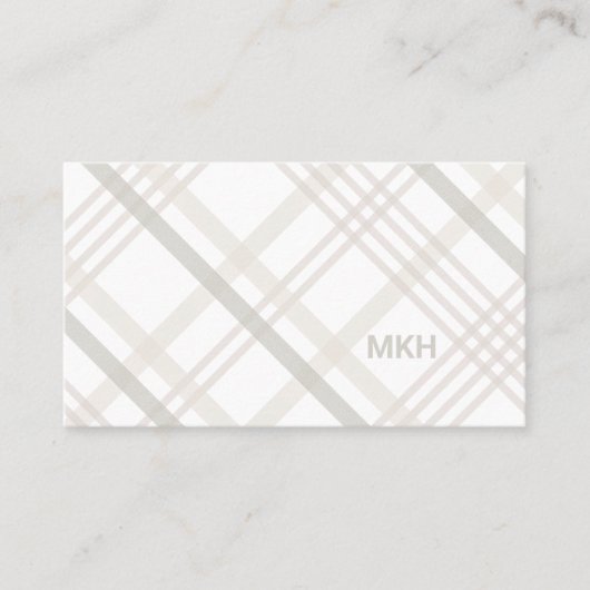 Minimalistische luxe professionele gespeelde monog visitekaartje (Voorkant)