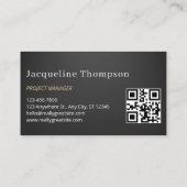 Minimalistische luxe QR-code voor huisbouw Visitekaartje (Achterkant)