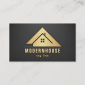 Minimalistische luxe QR-code voor huisbouw Visitekaartje (Voorkant)